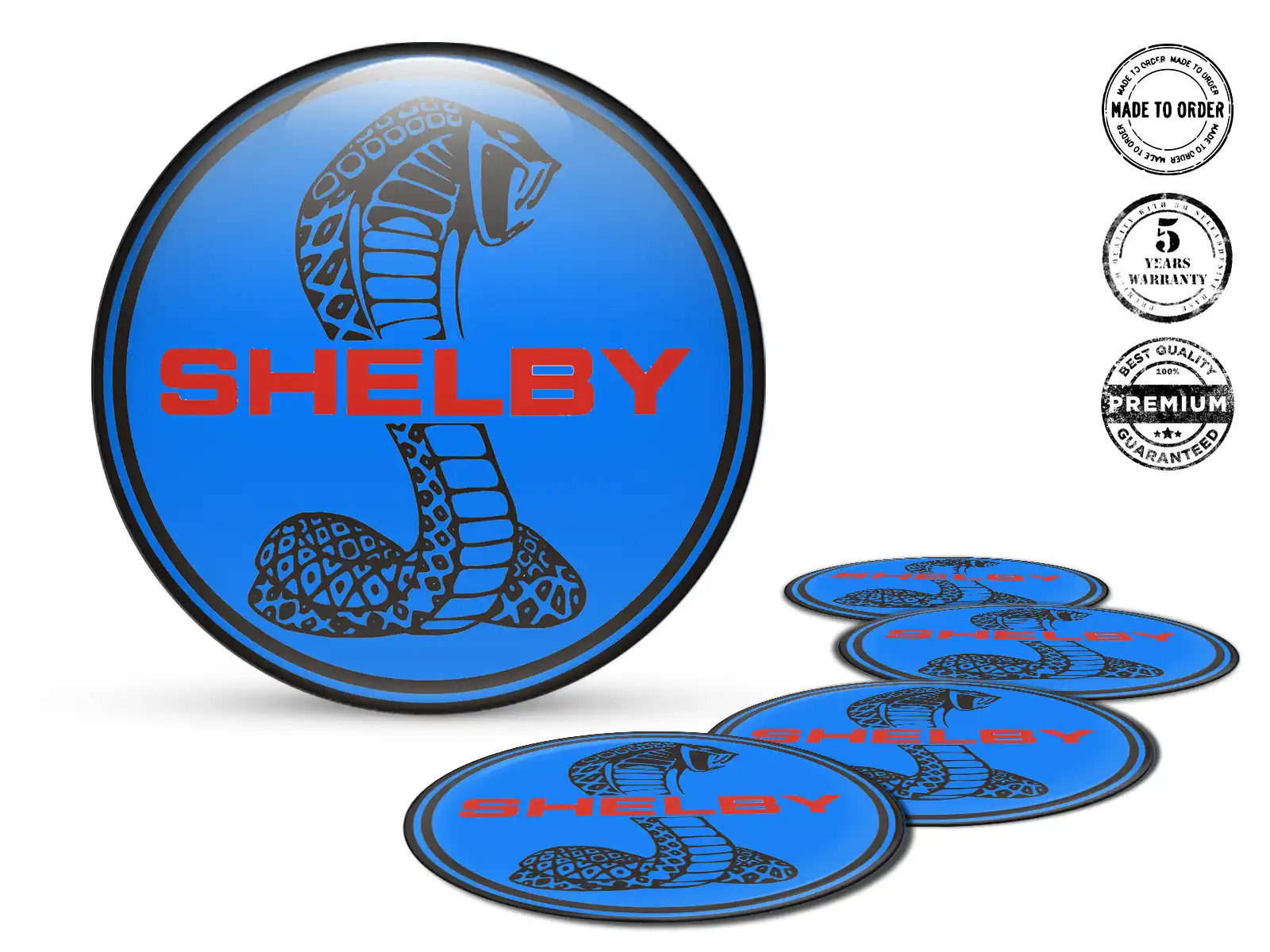 Shelby Adesivi Silicone Logo Emblemi Ruota Alta Qualità